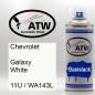 Preview: Chevrolet, Galaxy White, 11U / WA143L: 400ml Sprühdose, von ATW Autoteile West.